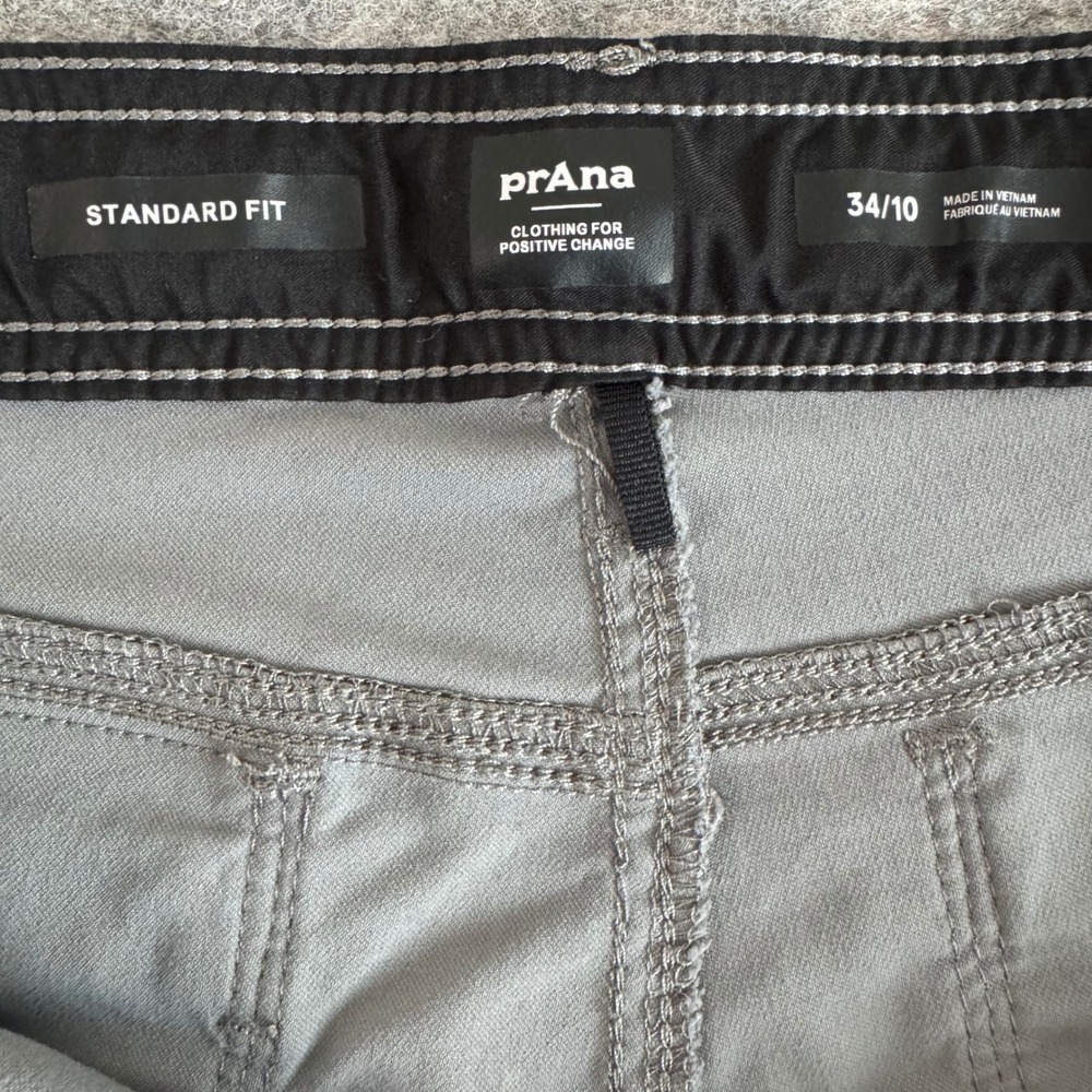 prAna Zion 34x9 Gray Stretch Cargo Hiking Mens Shorts 1969751 - Picture 4 of 8